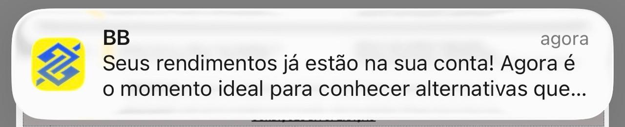 Notificação dividendo